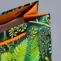 Пакет подарочный ламинированный &laquo;Лесные жители&raquo;, зелёный, 18&times;22.3&times;10 см