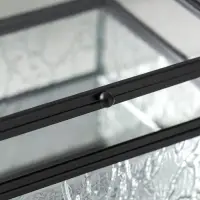 Шкатулка стекло с металлическим каркасом "Проталины" прозрачная 11,5х15х7,3 см