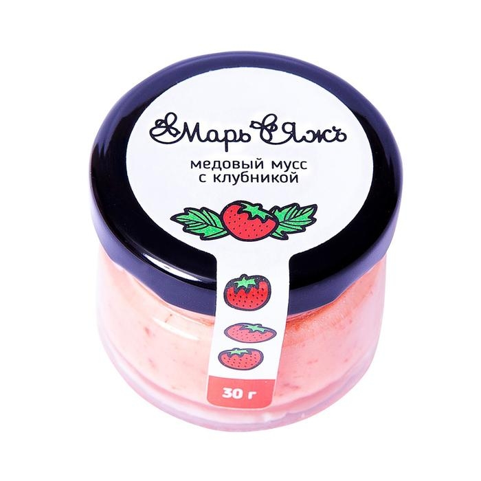 Медовый мусс «Марь&Яжъ», с клубникой, 30 г Медовый мусс «Марь&Яжъ», с клубникой, 30 г