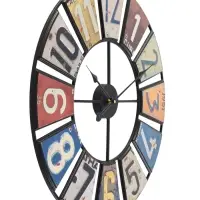 Часы настенные интерьерные &laquo;Номера&raquo;, серия: Лофт, дерево, металл, бесшумные, плавный ход, d=50 см, от батарейки 1&times;АА