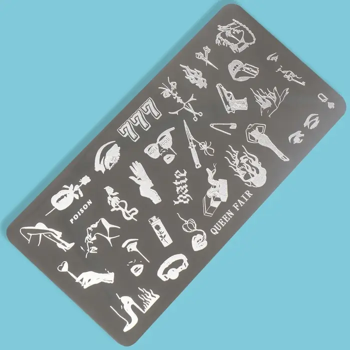 Пластина для стемпинга металлическая &laquo;Стильный LOOK&raquo;, 12&times;6 см