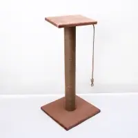 Когтеточка, 40&times;40&times;84 см, с высоким и толстым столбиком и площадкой, джут, МИКС