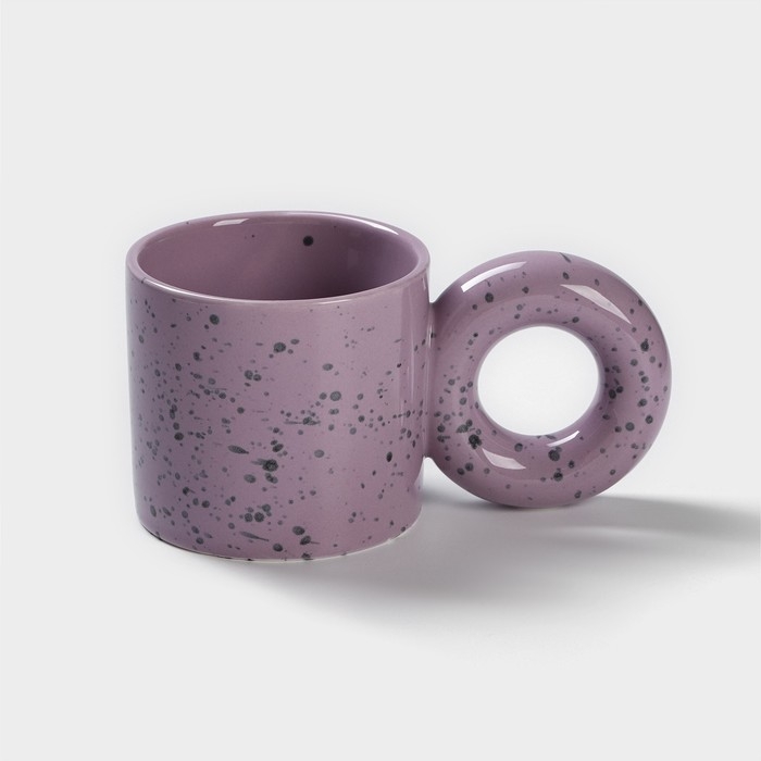 Кружка керамическая «Бублик», 300 мл, цвет сиреневый Кружка керамическая «Бублик», 300 мл, цвет сиреневый