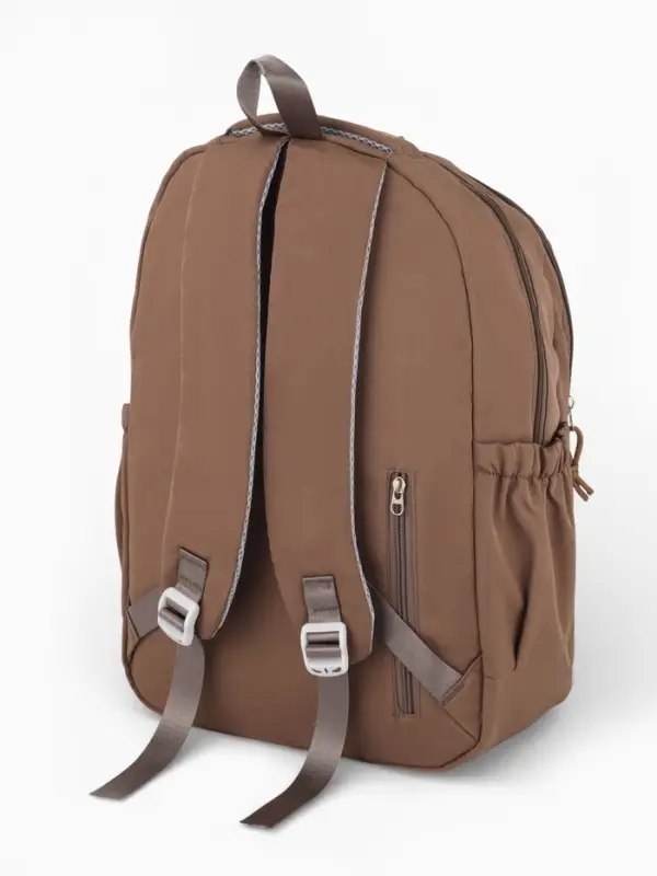 Рюкзак 31*14*44 см, 2 отд. 3 н/карм+пенал, Комби корич/бел