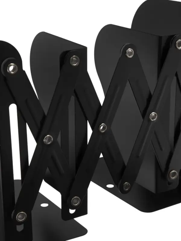 Подставка для книг раздвижная 3 отделения, металл, черная