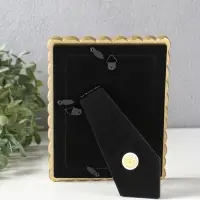 Фоторамка полистоун 10х15 см "Коса" золото 14,8х2х20 см