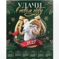 Календарь 2027, настенный, А2 &laquo;Удачи в НГ&raquo;