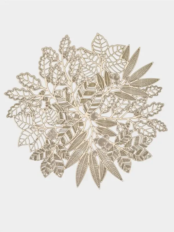 Салфетки сервировочные Доляна Ashberry, 38&times;38 см, 4 шт., золото