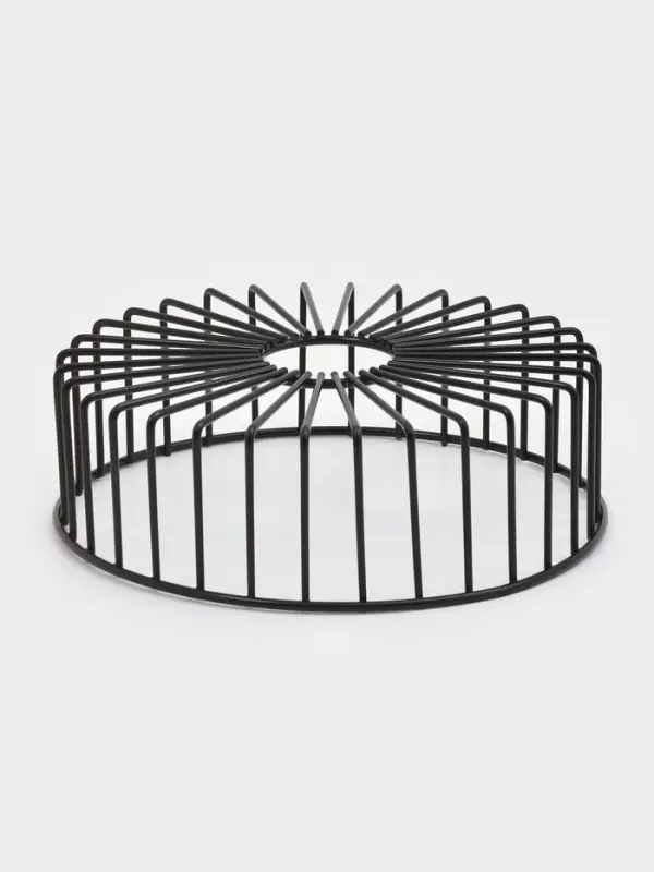 Корзинка - ваза для фруктов &laquo;Горшок&raquo;, 23&times;23&times;7 см, чёрная