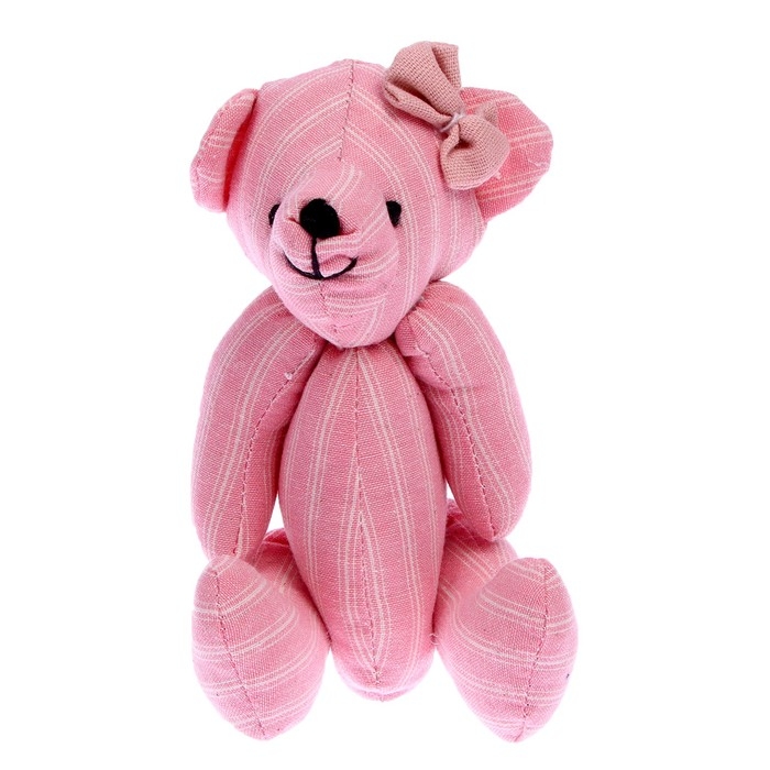 Мягкая игрушка «Полосатый мишка», мальчик и девочка, виды МИКС Мягкая игрушка «Полосатый мишка», мальчик и девочка, виды МИКС