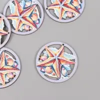 Декор для творчества дерево "Морская звезда" 4х4х0,3 см Декор для творчества дерево "Морская звезда" 4х4х0,3 см