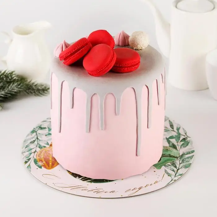 Подложка под торт усиленная «С новым годом», 28 см, 2 мм Подложка под торт усиленная «С новым годом», 28 см, 2 мм