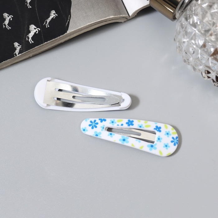 Невидимка для волос  Невидимка для волос "Глория" (набор 4 шт) цветы, 5 см