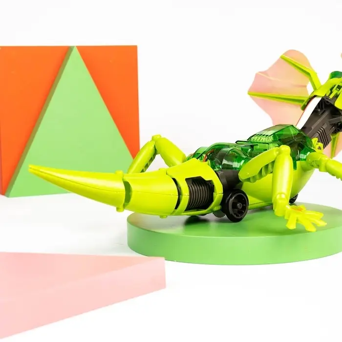 Робот &laquo;Ящер&raquo; Эврики, электронный конструктор, интерактивный: сенсорный, свет, на батарейках, 92 детали