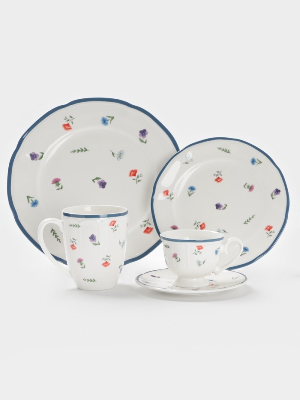 Чайная пара "Романс" 180 мл, чашка 11,5х8,8х7,1 см, блюдце 15,8х15,8х1,5 см