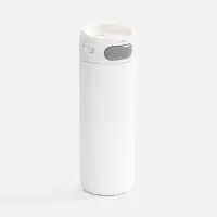 Термостакан X1 с цветной кнопкой, белый с серым