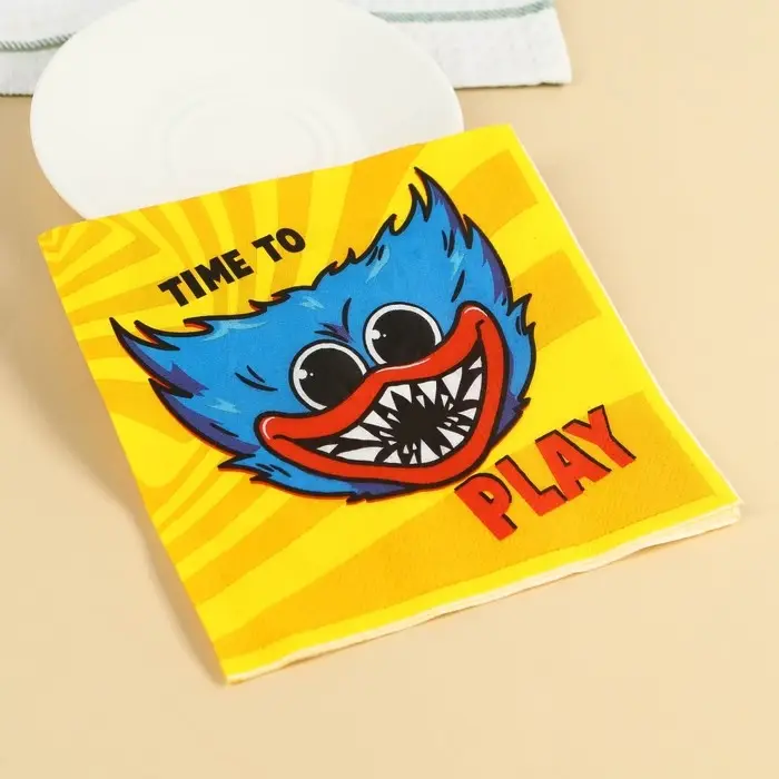 Салфетки бумажные «Хагги Вагги», 33×33 см, 20 штук, 3-х слойные, Монстр