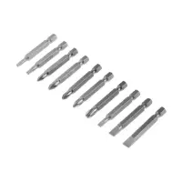 Набор бит ТУНДРА, сталь CrV, PH, PZ, SL, Torx &times; 50 мм, 10 шт.