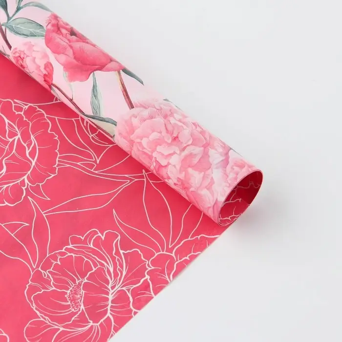 Бумага упаковочная глянцевая двухсторонняя «Самой прекрасной», 70 х 100 см Бумага упаковочная глянцевая двухсторонняя «Самой прекрасной», 70 х 100 см