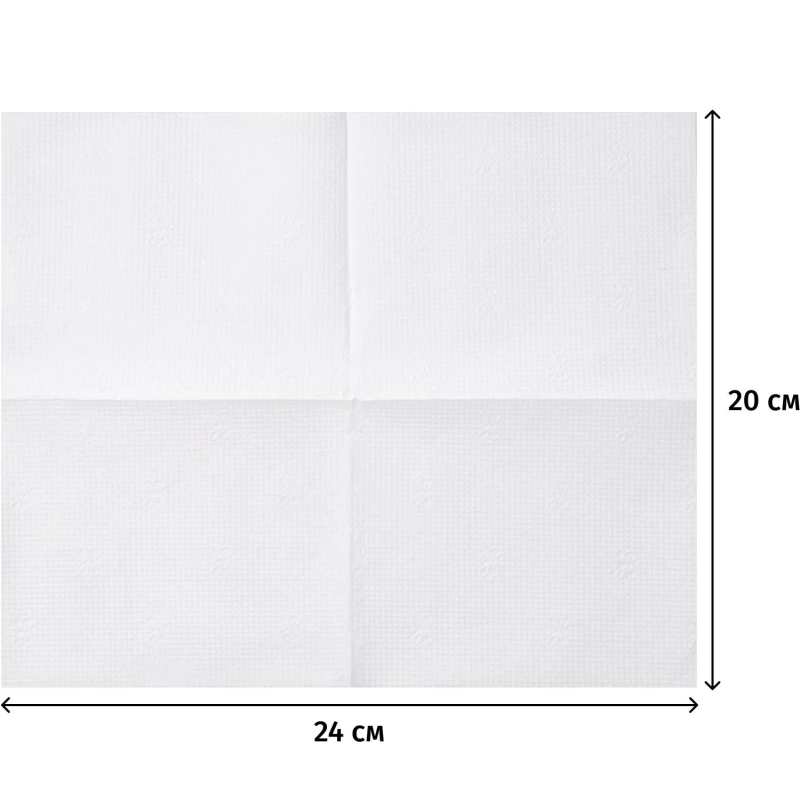 Салфетки бумажные FOCUS белые 20х24см 1сл 100шт/уп