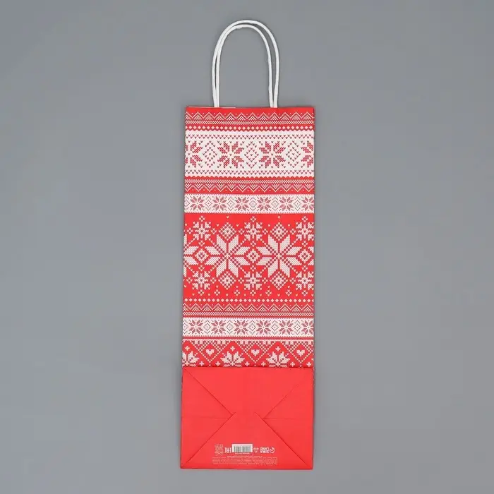 Пакет под бутылку «Морозко», 13 x 36 x 10 см