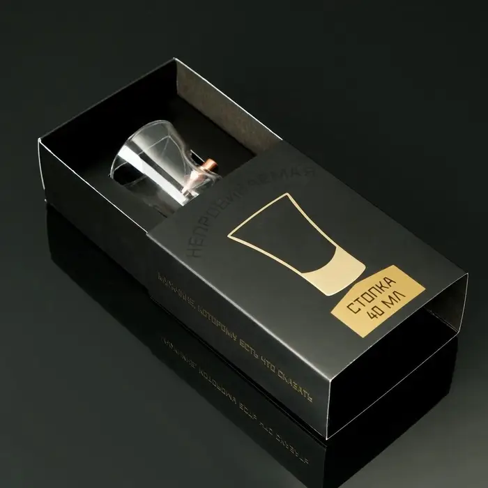 Стопка с пулей &laquo;Непробиваемая&raquo;, в коробке, 40 мл