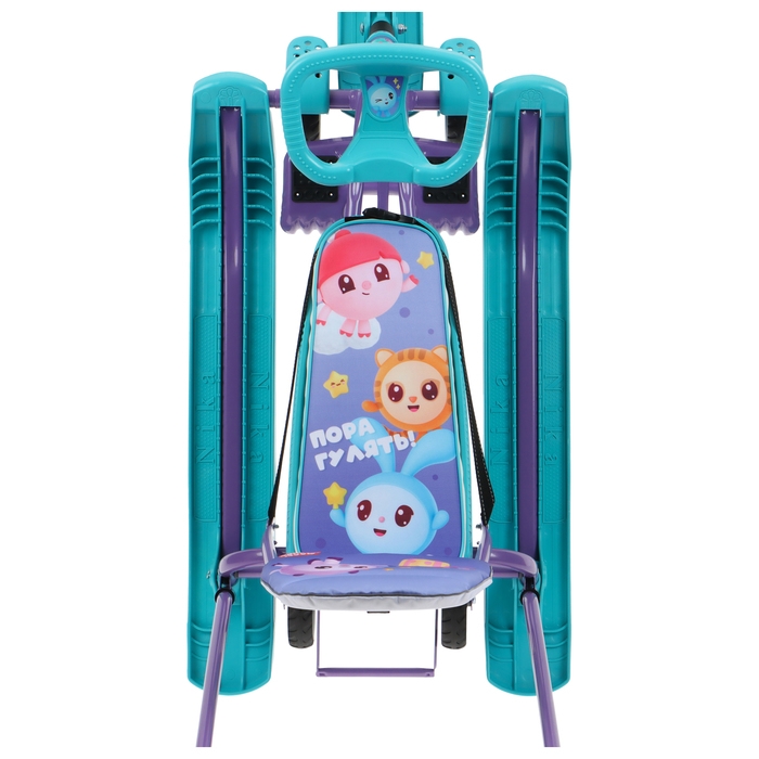 Снегокат с колёсами «Тимка спорт 6 Малышарики», ТС6/МШ1, с родительской ручкой, со спинкой и ремнём безопасности Снегокат с колёсами «Тимка спорт 6 Малышарики», ТС6/МШ1, с родительской ручкой, со спинкой и ремнём безопасности