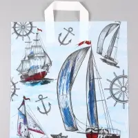 Пакет "Парус", полиэтиленовый с петлевой ручкой, 38 х 42 + 3 см, 37 мкм