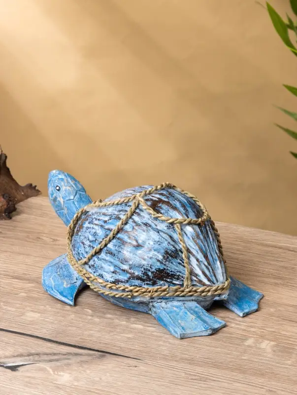 Сувенир Сувенир "Черепаха" дерево сиграсс, кокос, 25х16х10 см, цв. голубой