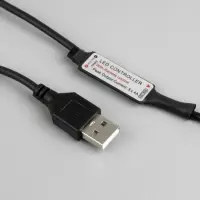 Гирлянда &laquo;Нить&raquo; 10 м, роса, IP20, серебристая нить, 100 LED, пульт ДУ, свечение RGB, USB