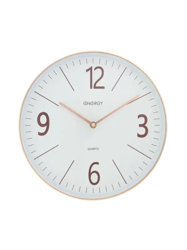 Часы настенные ENERGY ЕС-158, интерьерные, d-29.3 см, кварцевые, белые с золотым Часы настенные ENERGY ЕС-158, интерьерные, d-29.3 см, кварцевые, белые с золотым
