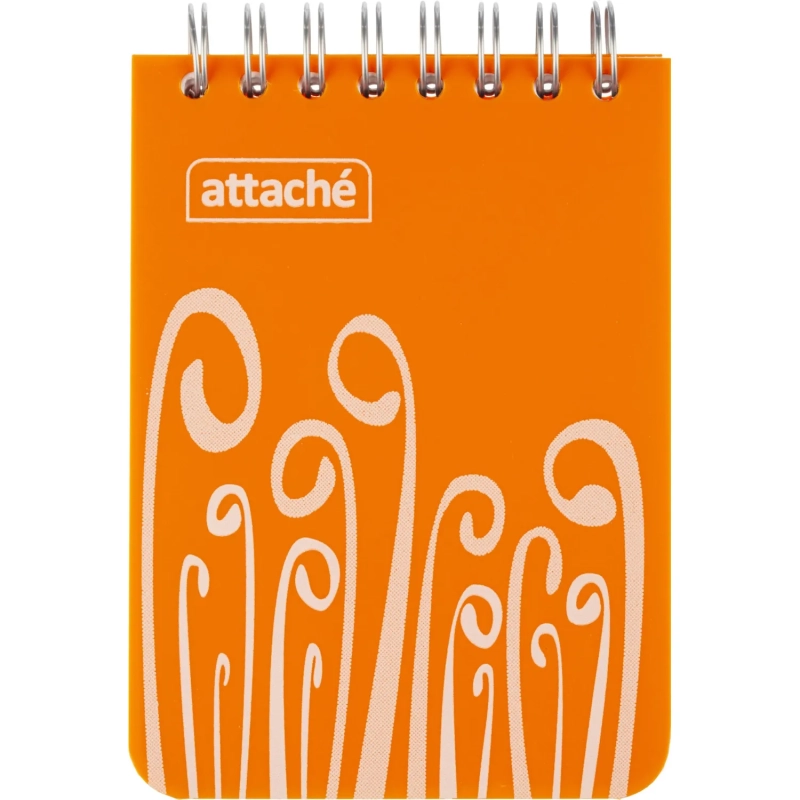Блокнот А7,пласт обл,80л, ATTACHE FANTASY,оранж