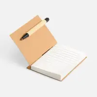 Мини-блокнот Eco Light с ручкой с черными элементами, ver.2