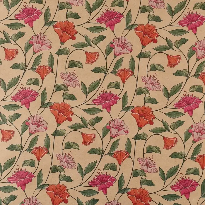 Бумага упаковочная крафтовая &laquo;Цветочное настроение&raquo;, 50 х 70 см