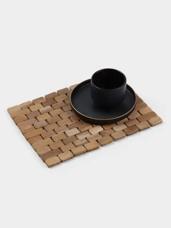 Коврик из тикового дерева, 30&times;20&times;0.7 см