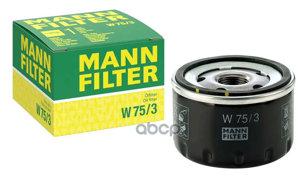 Фильтр масляный MANN-FILTER арт. W753