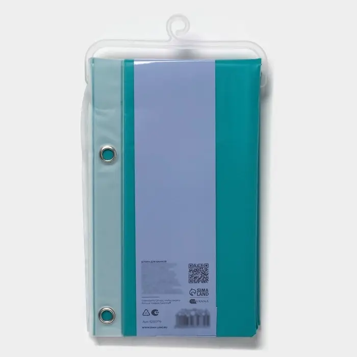 Штора для ванной SAVANNA &laquo;Градиент&raquo;, 180&times;180 см, EVA, голубая