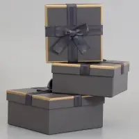 Набор подарочных коробок 3 в 1, 19&times;19&times;9.5 см, 17&times;17&times;8 см, 15&times;15&times;6.5 см