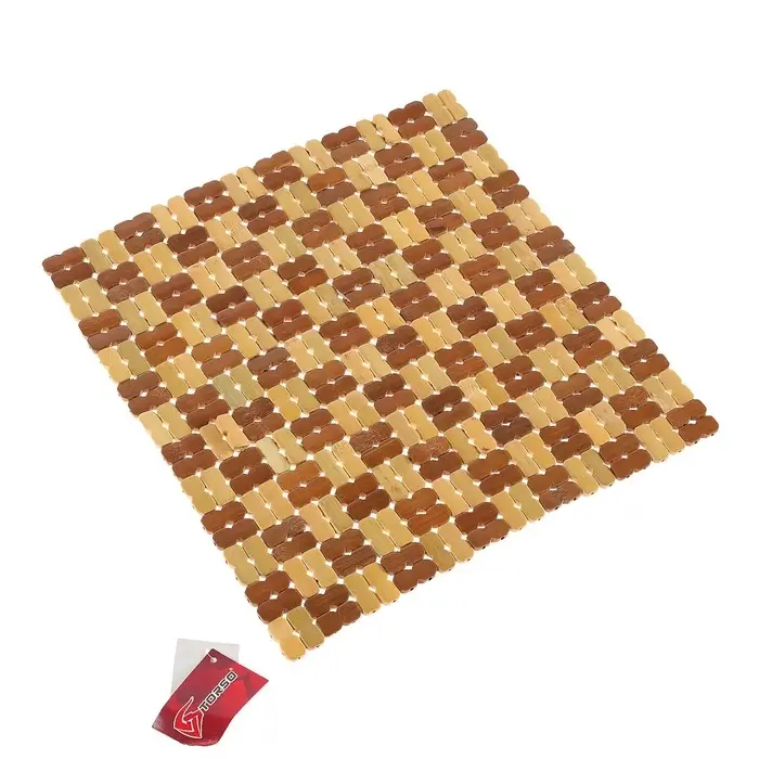 Накидка-массажер на сиденье из бамбука 37&times;36 см, светлый цвет