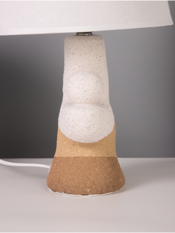 Лампа настольная Лампа настольная "Гряда" 1х40Вт Е27 бежевый/белый 20х20х32см