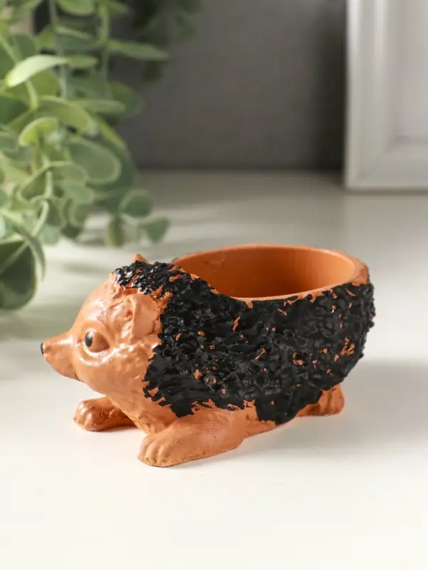 Подставка для мелочей "Ежик" 5х10х5 см, гипс, мультиколор