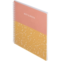 Бизнес-тетрадь Flakes pink обложка УФ лак, спираль, А5, 48л, клетка