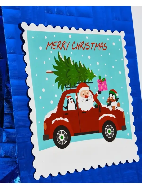 Набор подарочных пакетов 2 шт., металлизированные &laquo;Новый год&raquo;, 25&times;30.5&times;12.5 см