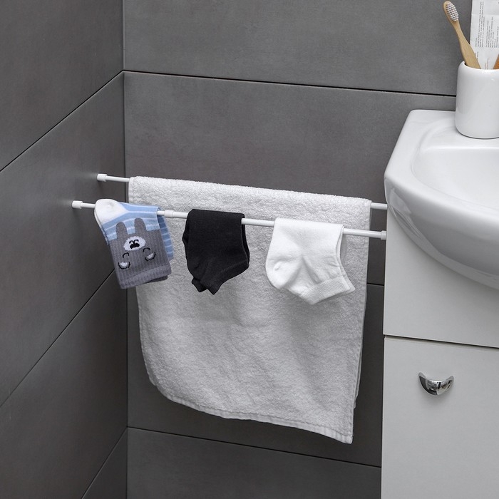 Набор карнизов универсальных, 2 шт, 30-45 см, цвет белый Набор карнизов универсальных, 2 шт, 30-45 см, цвет белый