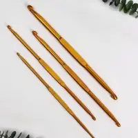 Набор двусторонних крючков для вязания, d=1/2.3/4.5/6.7/8 мм, 13.5 см, 4 шт., МИКС
