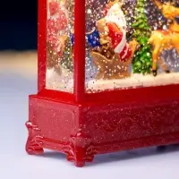 Светодиодная фигура &laquo;Упряжка&raquo; 5.5&times;14&times;19.5 см, от батареек 3хААА, музыка, USB, свечение тёплое белое