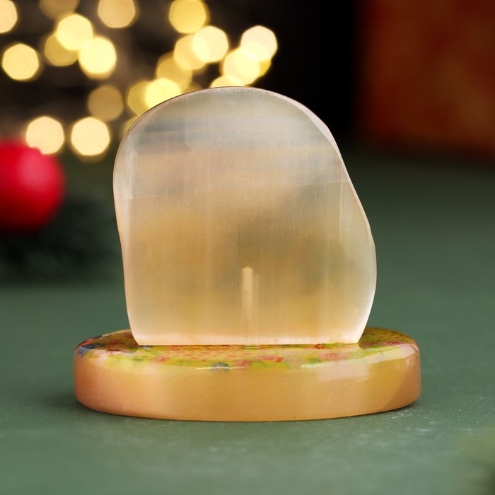 Новый год. Сувенир Новый год. Сувенир "Змея На удачу! 2025", селенит, 6х6х4,5 см