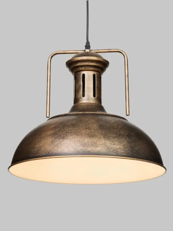 Светильник подвесной BayerLux William, 1&times;40 Вт, Е27, золотисто-чёрный, 40&times;40&times;35-100 см
