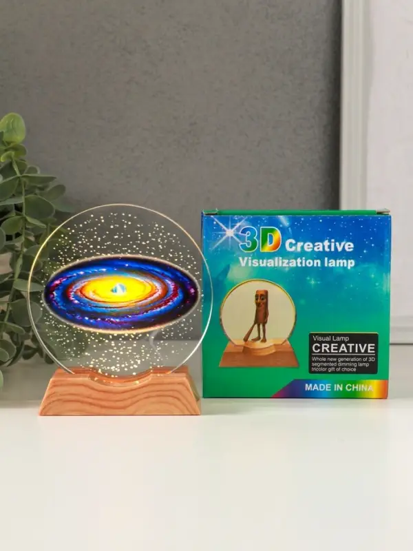 Сувенир стекло свет Сувенир стекло свет "Диск. Млечный путь" 5хLED d=10 см, USB, цветной 10х4х11,4 см