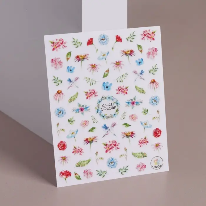 Наклейки для ногтей «Цветы», разноцветные Наклейки для ногтей «Цветы», разноцветные